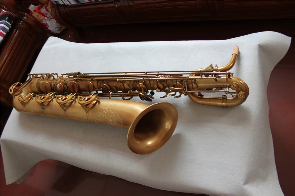 High Grade professional Vintage Nickel Tone Eb Baritone Saxophone