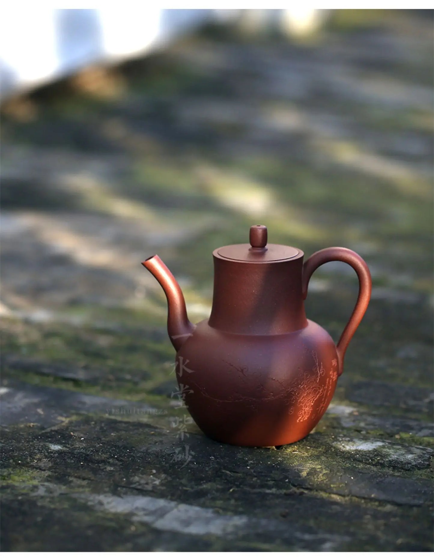 Yishuitang Yixing handmade famous purple clay teapot bottom groove clear holding pot 300ml collection of kungfu tea sets