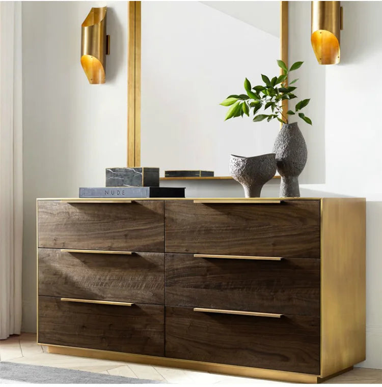 All-copper post-modern light luxury chandelier simple hotel club bedroom model room villa light luxury chandelier