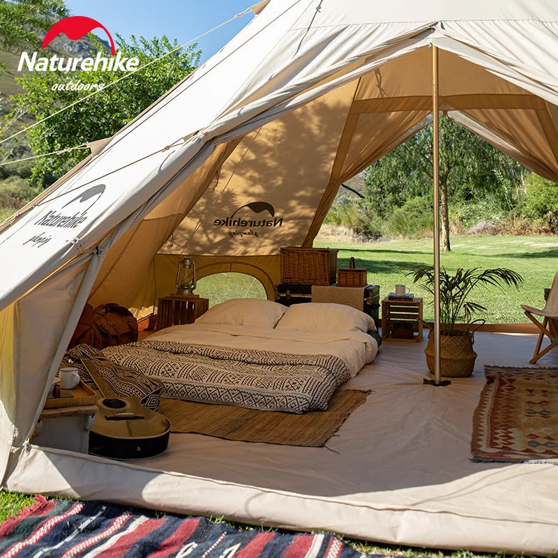 ANTNX Naturehike 20㎡ Large Camping Tent Tribe Pyramid 3-4 Person Tent Outdoor Windproof Family Tent Luxury Sun Shelter - Brighten20 ANTNX.COM