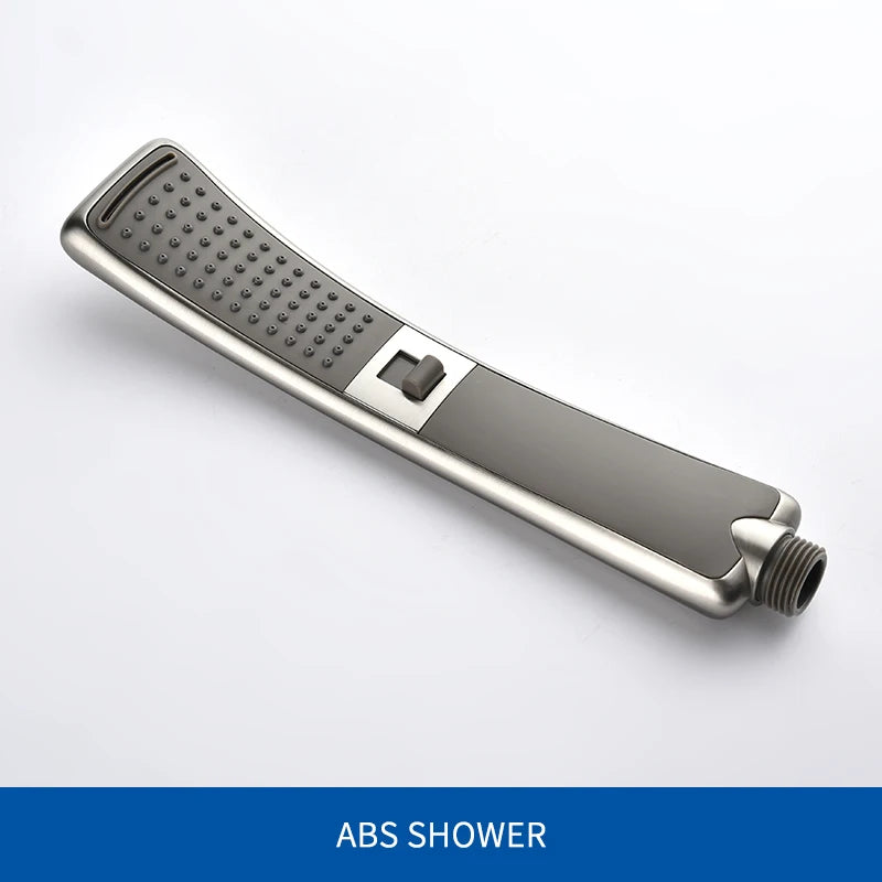 Brushed Nickel Handheld Shower Bathroom 2 Function High Pressure Rain Shower Sprayer Set Water Saving Waterfall  Shower