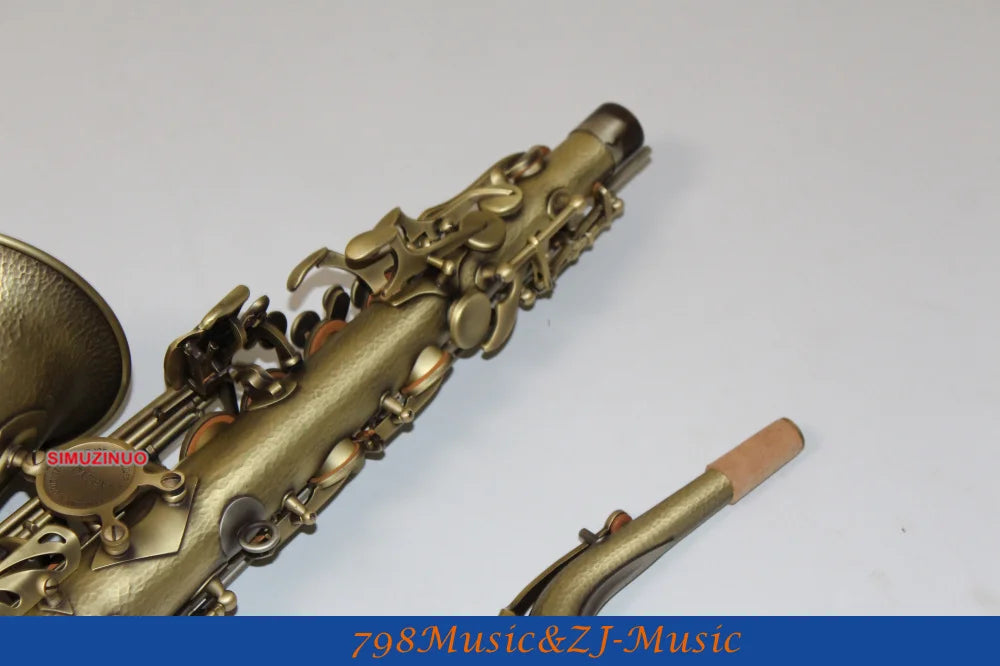 HANDMADE BODY NEW Professional Eb Alto Saxophone Germany Brass-Antique Brass