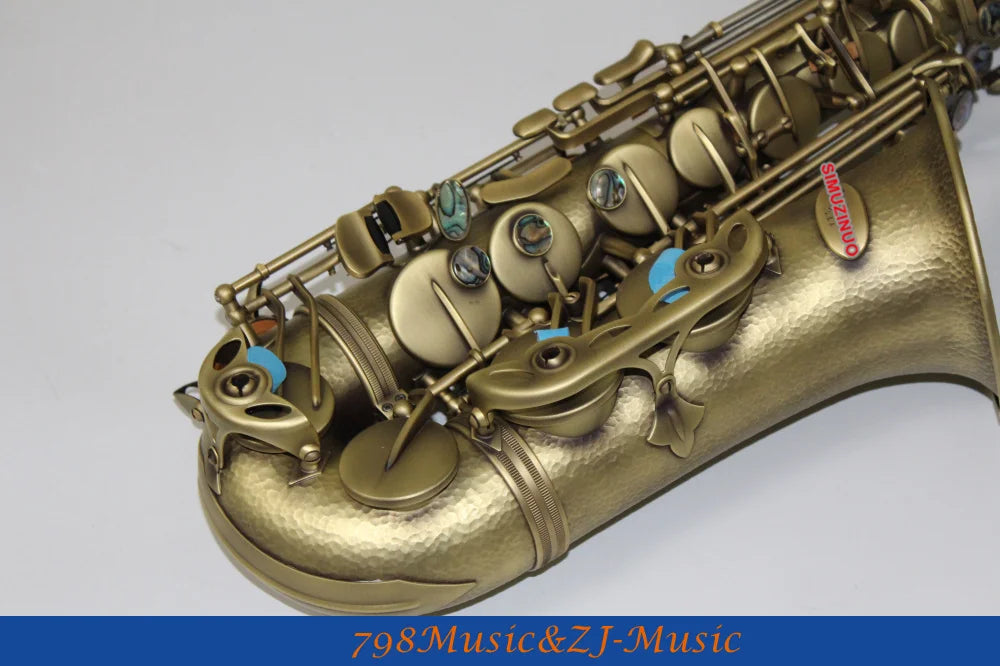 HANDMADE BODY NEW Professional Eb Alto Saxophone Germany Brass-Antique Brass