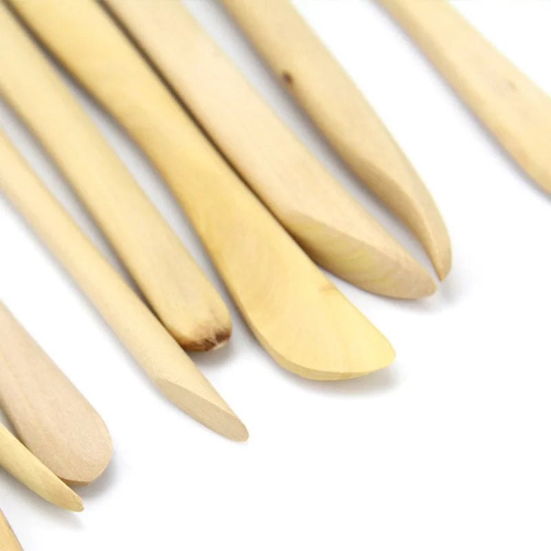 MMOOKA MMOOKA 10 PCS Clay Sculpture Tool set Carving DIY Wooden Pottery Ceramic Tools for Lovers DIY Art Craft Shaping Clay AccessoriesMMOOKA.COM