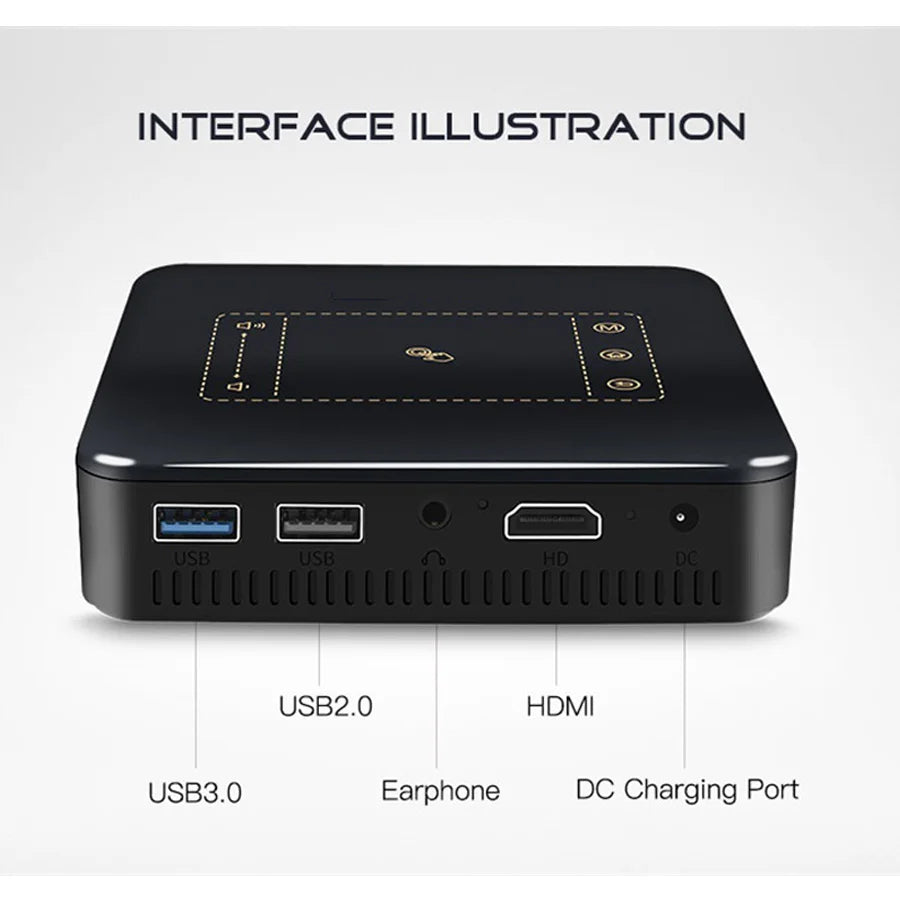 ANTNX WZATCO D13 Android Mini Pocket Projector 4K Smart Pico DLP Portable LED WIFI Built-in Battery Home Theater Beamer Proyector ANTNX.COM