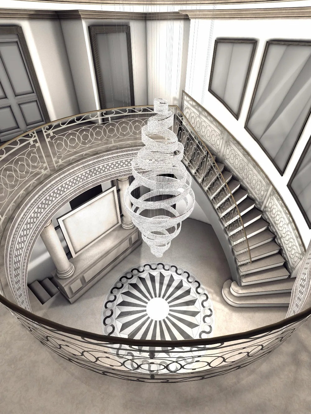 Hotel lobby crystal chandelier duplex building sales office beauty salon art exhibition hall luxury villa model chandelier