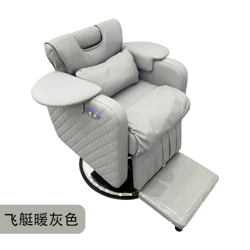HXL Luxury Massage Armchair Electric Smart USB Charging Hairdressing Chair Put down