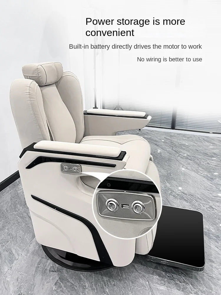 HXL Luxury Massage Armchair Electric Smart USB Charging Hairdressing Chair Put down