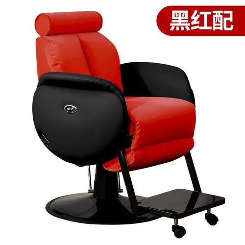 HXL Luxury Massage Armchair Electric Smart USB Charging Hairdressing Chair Put down