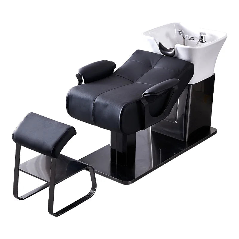 Hair salon hair wash bed hair salon ceramic deep basin hair wash bed hair salon semi lying flushing bed beauty hair bed