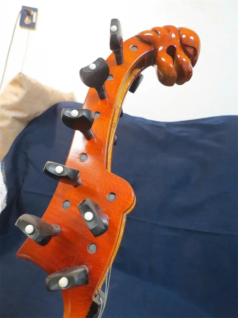 Hand made flames 4*10 strings carving scroll Violin 4/4 rich sweet sound #14234