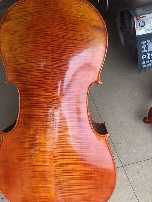 Handmade cello maple 4/4 3/4 solid wood natural grain cello stringed instrument portable professional violoncello free shipping