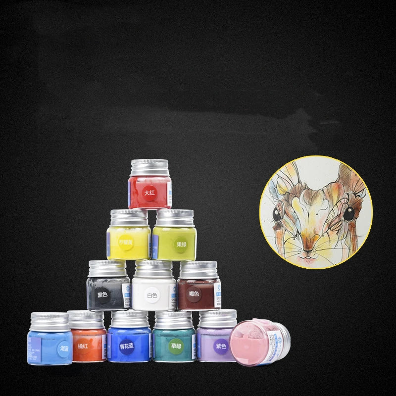 MMOOKA MMOOKA 12 Color Set Pottery Art Painting Pigment Ceramic Underglaze Color DIY Professional Hand-painted Underglaze Water-based PaintMMOOKA.COM