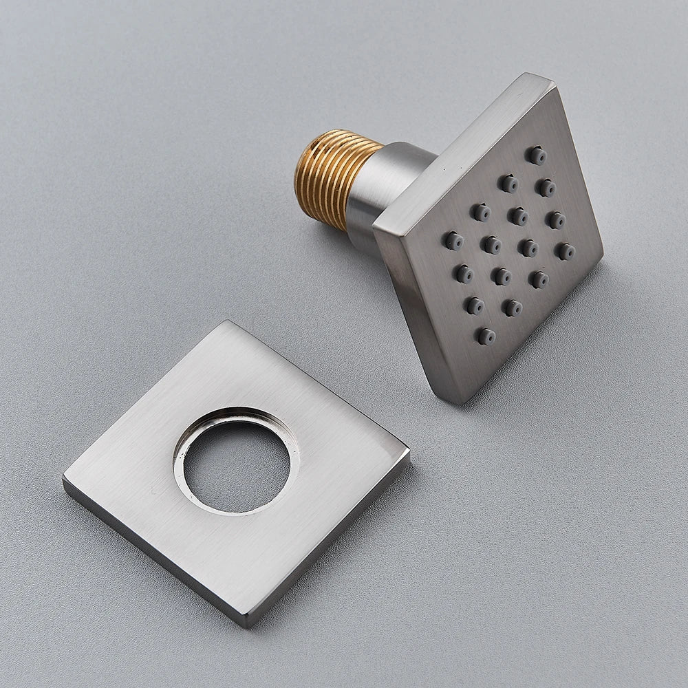 MMOOKA Chrome Black Brass Body Sprays Square Shower Spa Massage Body Jets Golden Concealed Shower Spray Head Faucet Accessory MMOOKA.COM