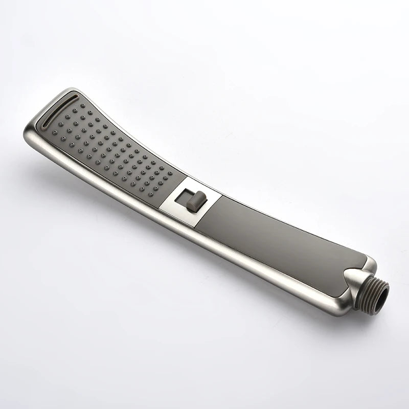 Brushed Nickel Handheld Shower Bathroom 2 Function High Pressure Rain Shower Sprayer Set Water Saving Waterfall  Shower