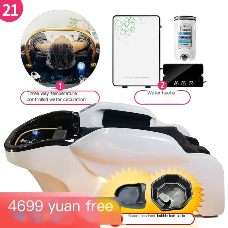 Head Spa Hair Washing Bed Luxury Smart Artifact Stylist Massage Shampoo Chair Salon Lettino Massaggio Salon Equipment MQ50XF