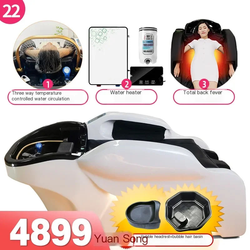 Head Spa Hair Washing Bed Luxury Smart Artifact Stylist Massage Shampoo Chair Salon Lettino Massaggio Salon Equipment MQ50XF