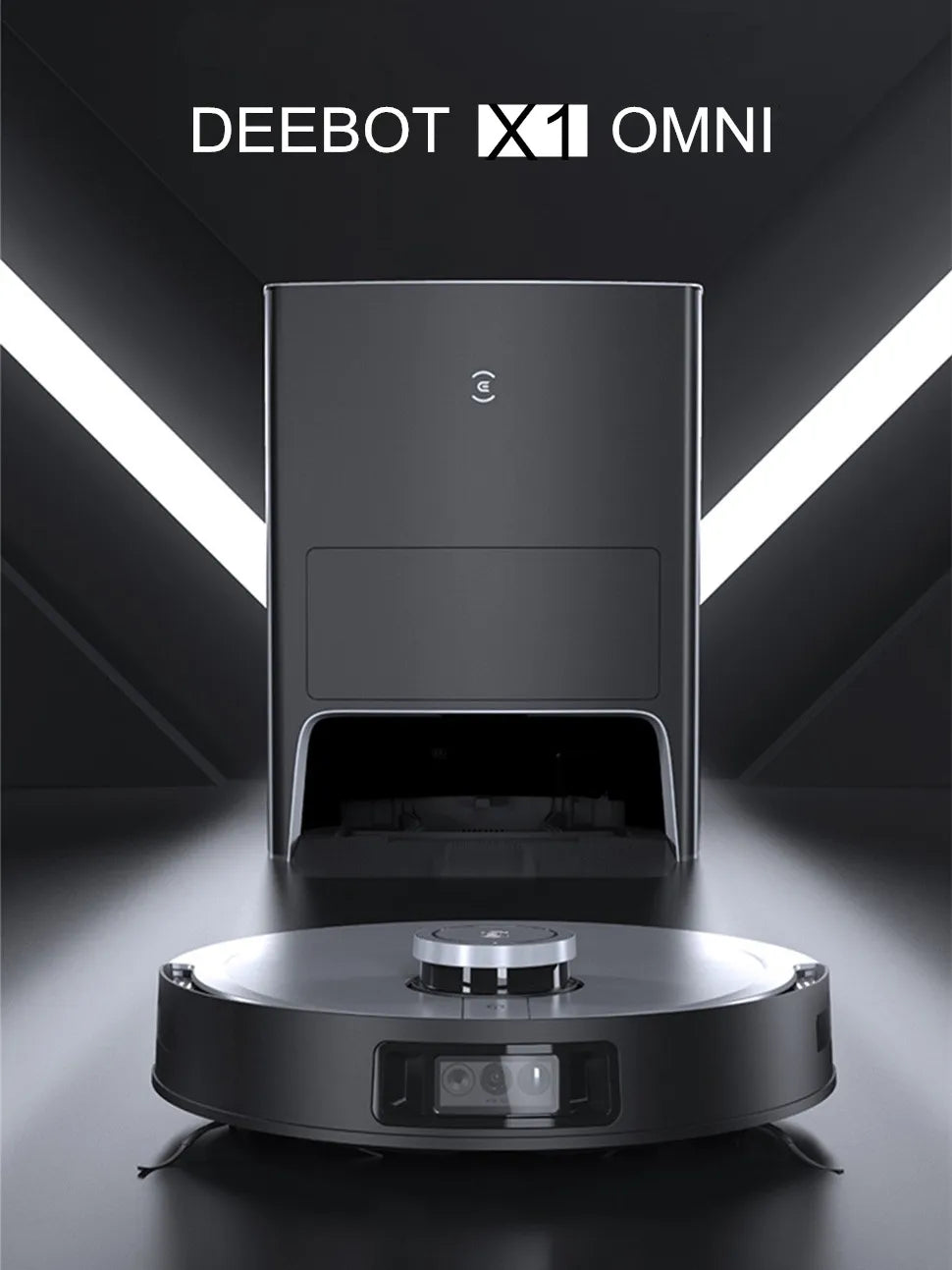 ECOVACS DEEBOT X1 OMNI Fully Smart Robot Sweep Mop Vacuum Cleaner 3 in 1 Intelligent Home Vacuum-mop AI Cleaner Dust Auto Empty