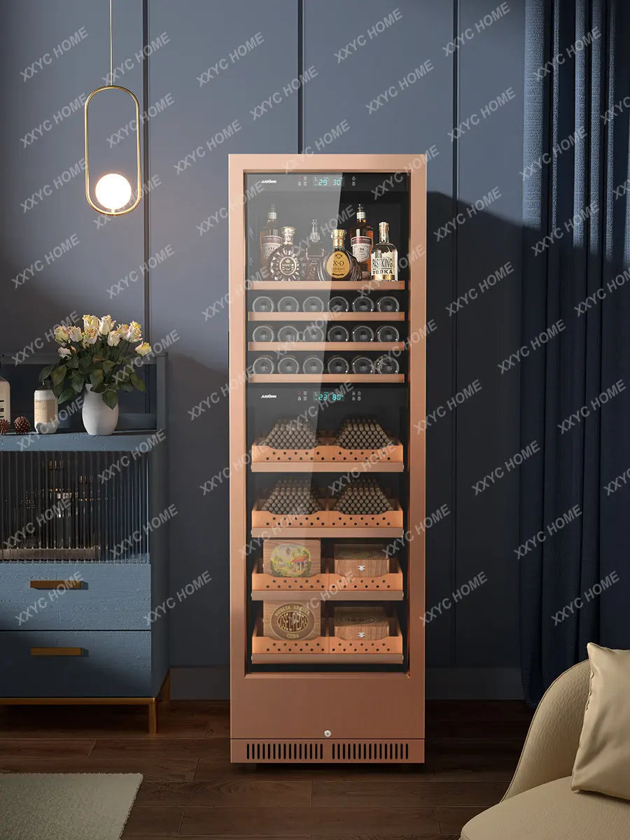 High-End Intelligent Double Temperature Cigar Cabinet Constant Temperature and Humidity Red Wine Cigar All-in-One Cabinet