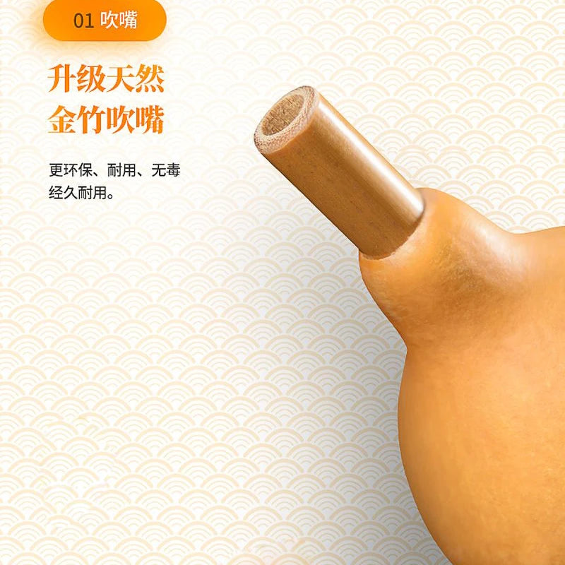 High Quality 9 Holes Professional Performance Cucurbit Instrument Great Sound Music Playing Hulusi Flute A/C/bB/D/F/G Tone