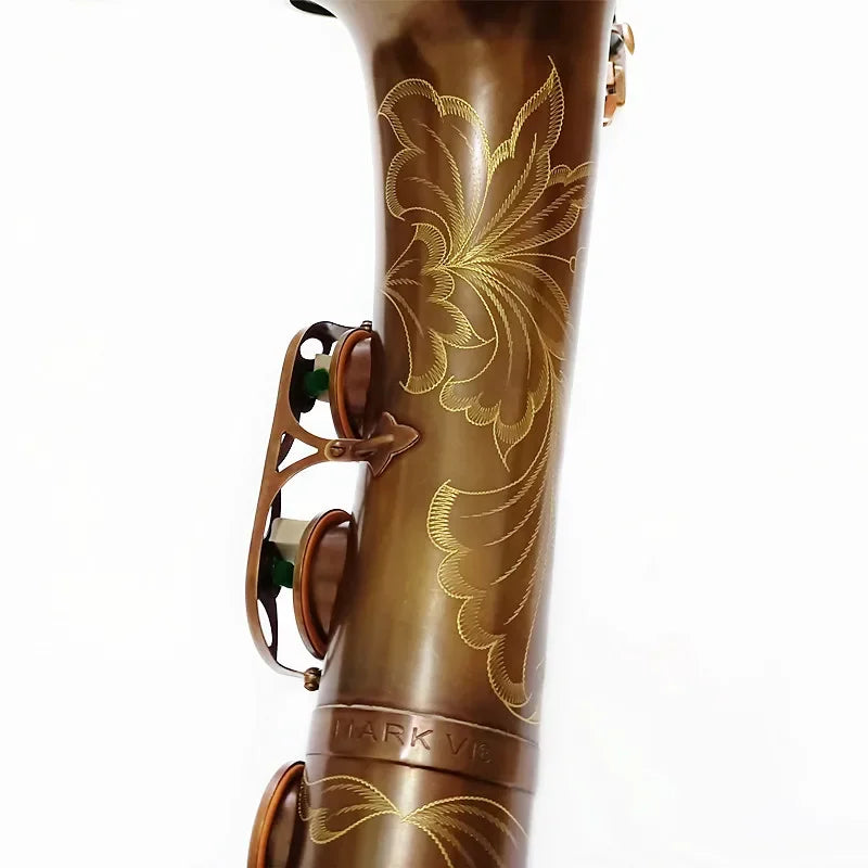 High Quality Brand Tenor Saxophone Mark VI Antique Copper B-flat Tenor Sax Mark VI Retro Bronze Mouthpiece