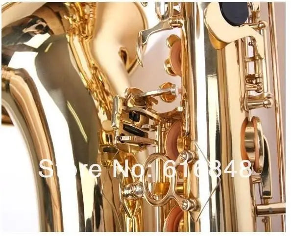 High Quality Brass Baritone Saxophone Gold Lacquer E Flat Baritone Sax New Arrival Musical Instrument with Mouthpiece Case