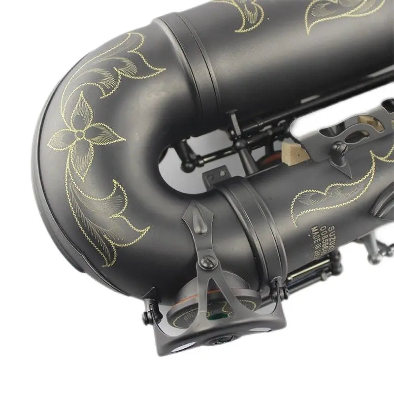 High Quality Japan Brand SUZUKI Alto Saxophone E Flat Matte Black Musical Instruments Saxophone Professional Grade Encarved case