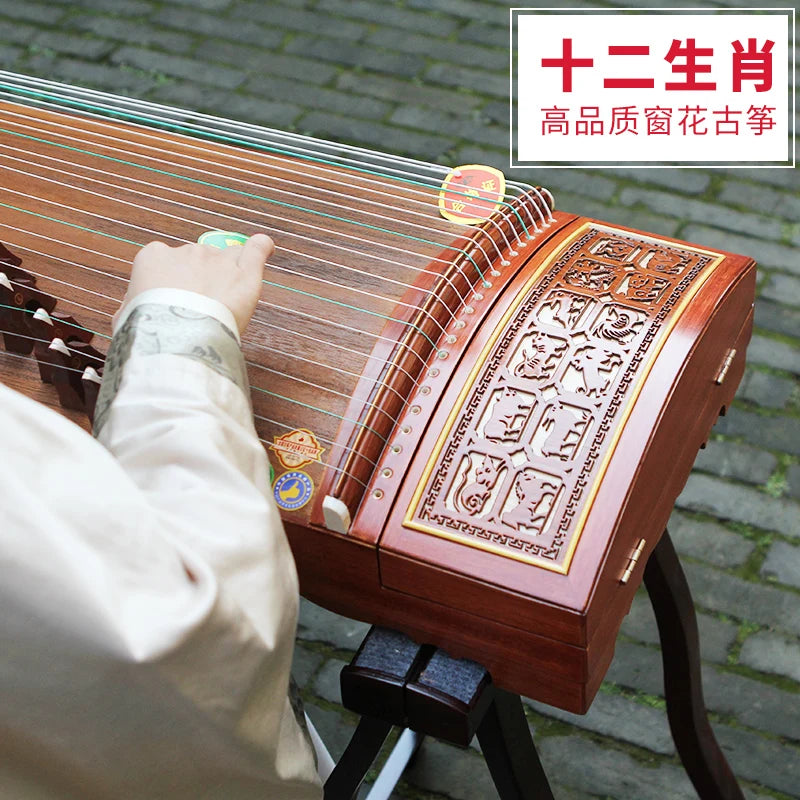 High Quality Professional 10 Level Playing Guzheng Yangzhou Musical Instruments Chinese 21 Strings With Full Accessories