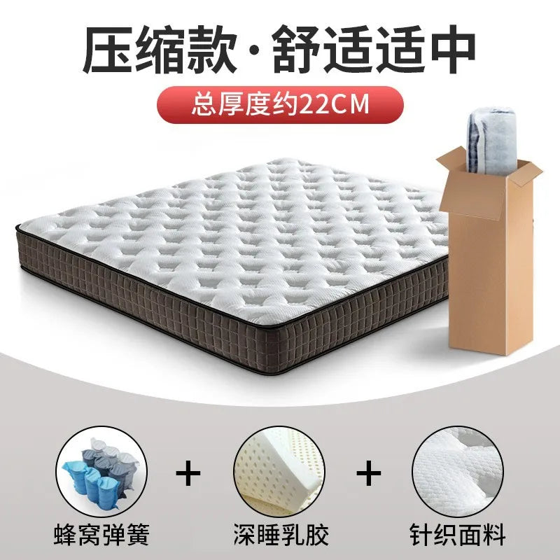 High Quality Queen Mattresses Latex Spring Roll Sleeping Twin Mattresses Bedroom King Size Colchon Matrimonial Salon Furniture