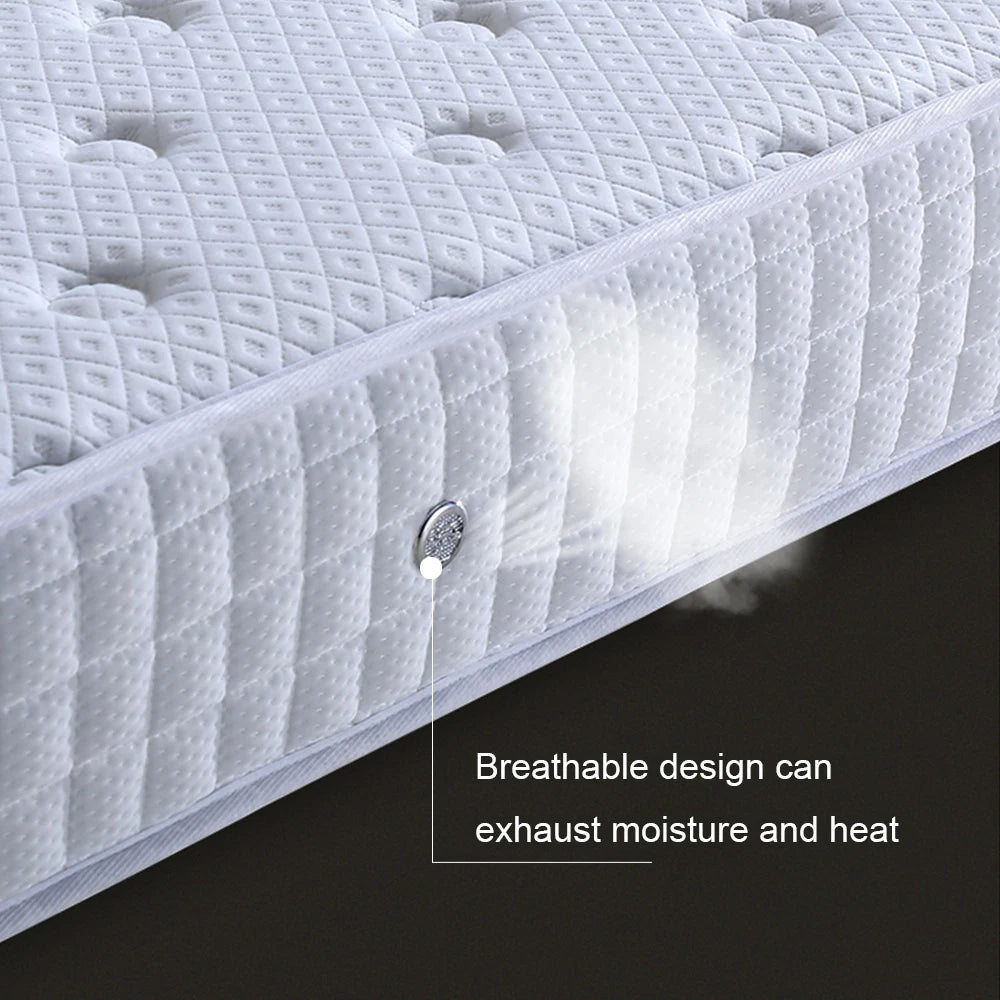 High Quality White Natural Latex Single Double Memory Foam Mattress Topper King Queen Size Hotel Sleep Spring Bed Mattresses