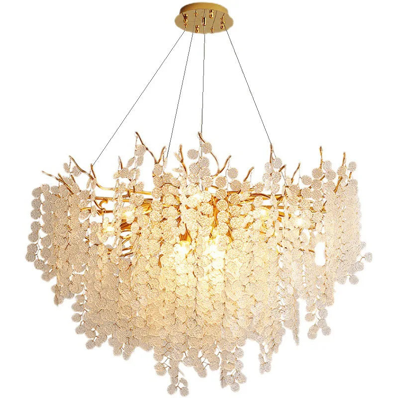High-end atmosphere crystal lamp personality money tree chandelier light luxury living room bedroom dining room villa lighting