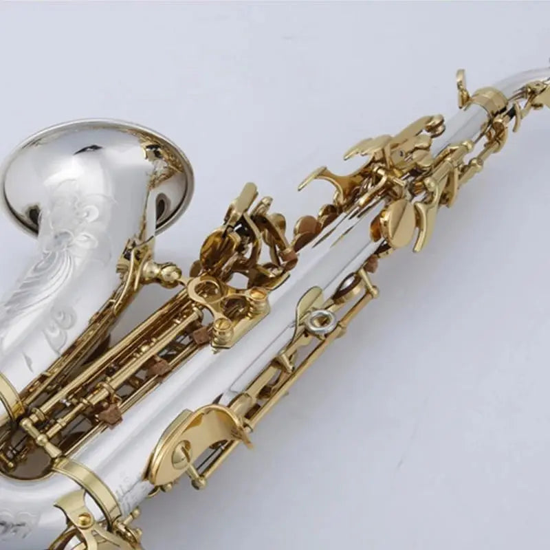 High-end white copper silver-plated 9937 original structure B-key bending high-pitched saxophone professional-grade tone SAX