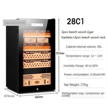 High quality cigar cabinet humidor led light humidor Cooler humidor led light humidor Cooler Humidor Cabinet Cigar Cooler FK-28C