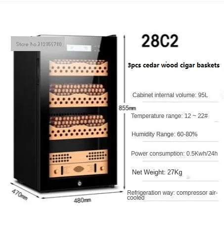 High quality cigar cabinet humidor led light humidor Cooler humidor led light humidor Cooler Humidor Cabinet Cigar Cooler FK-28C