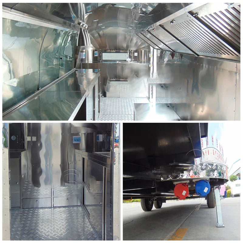 High quality outdoor metal store mobile food truck trailer for sale