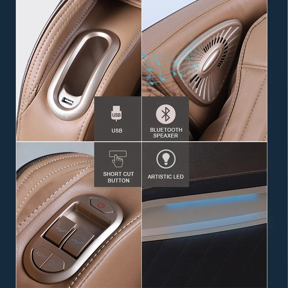 Home Luxury Full Body Electric AI Smart Heat Recliner Thai Stretch 3D Robot Hand SL Track Zero Gravity Shiatsu 4D Massage Chair