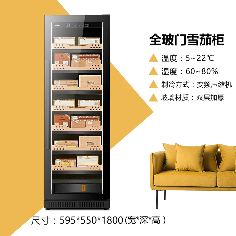 Home high-end intelligent large capacity ultra-thin embedded constant temperature and humidity red wine cabinet, ice bar cigar c