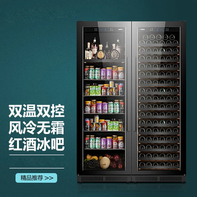 Home high-end intelligent large capacity ultra-thin embedded constant temperature and humidity red wine cabinet, ice bar cigar c