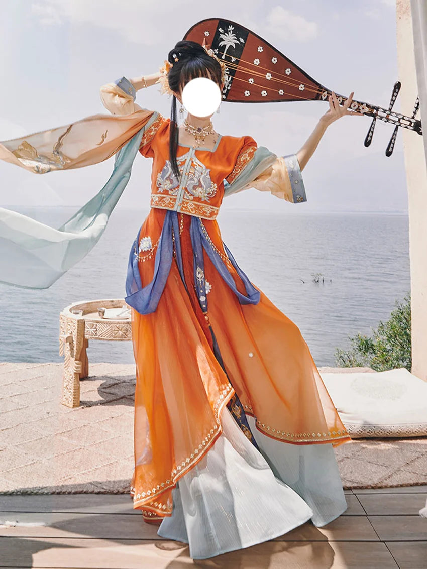 Honor of Kings Yang Yuhuan Change Chinese Hanfu Cosplay Game Character Dress Classical Dance Practice Suit Dunhuang Style SSY