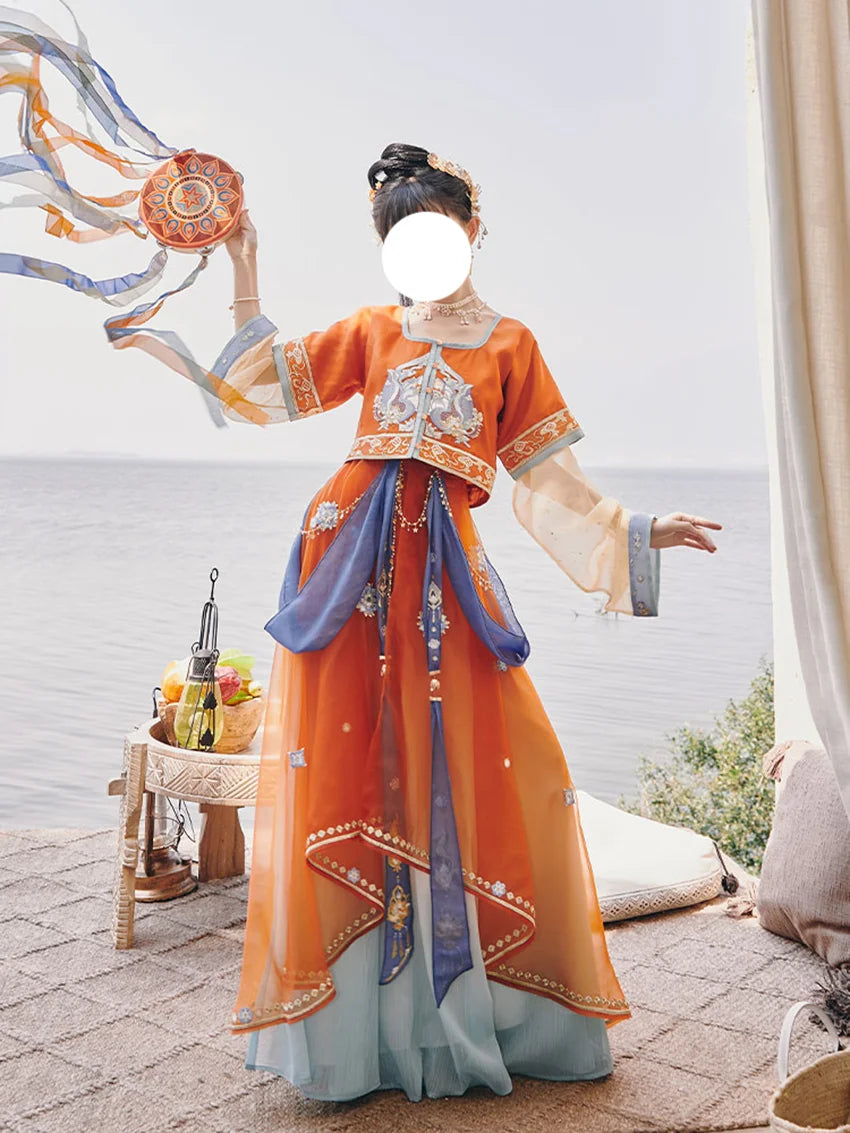 Honor of Kings Yang Yuhuan Change Chinese Hanfu Cosplay Game Character Dress Classical Dance Practice Suit Dunhuang Style SSY
