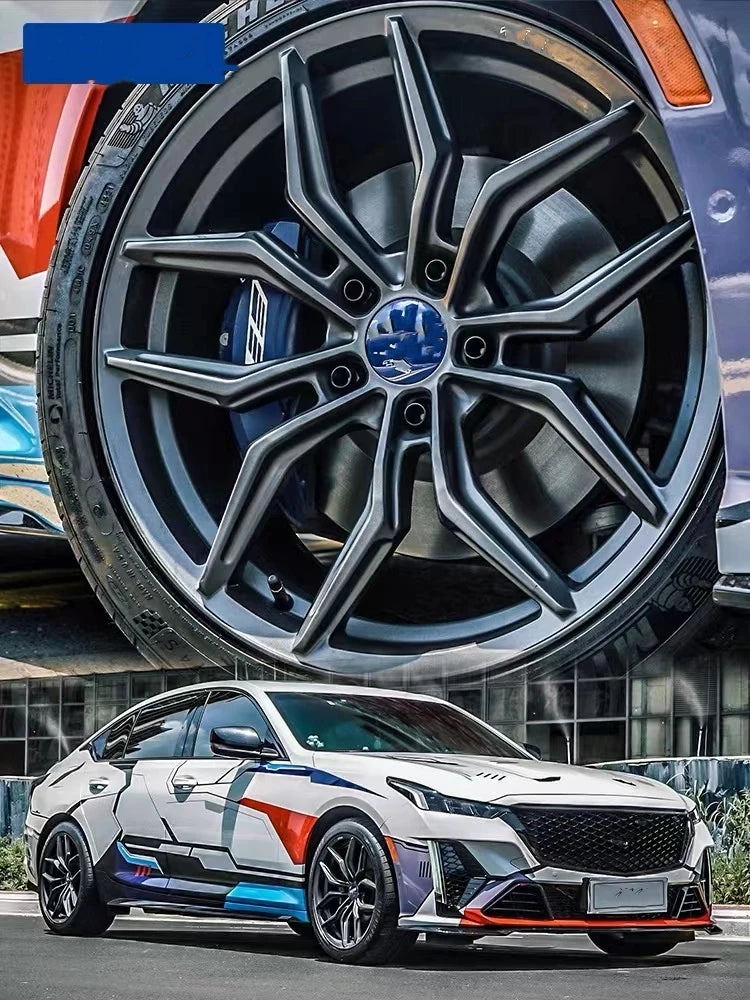 Hot selling front and rear 17 18 inch 5 hole spray plated silver aluminum alloy wheels