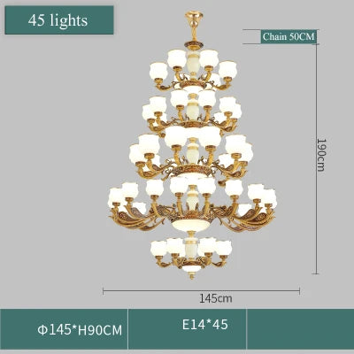 Hotel Project Huge pendant Chandelier church Large stairwell led Chandeliers for villa Hall Staircase Lamp commercial lighting
