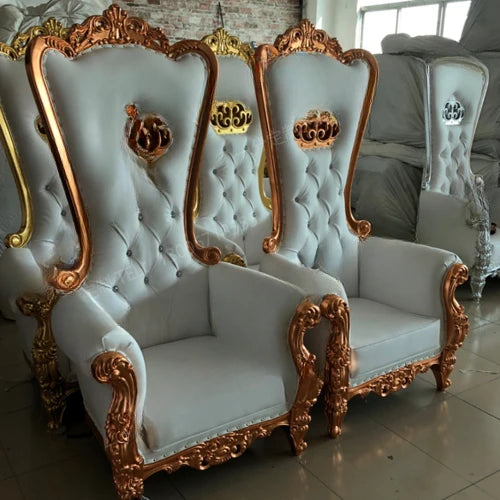 Hotel clubhouse photography studio single person sofa chair tiger head dragon head gold foil decorative chair
