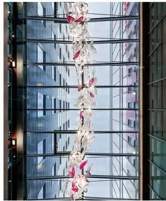 Hotel engineering custom chandelier glass Italian shopping mall sales offices sand table duplex villa luxury chandelier