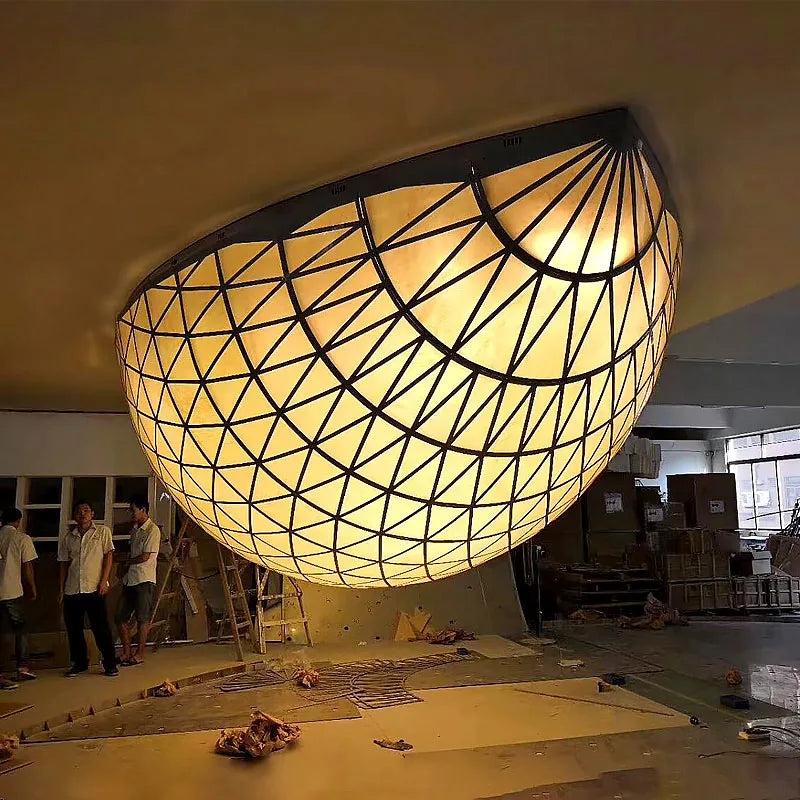 Hotel lobby acrylic chandelier engineering lamp banquet hall club luxury villa sales department lobby non-standard lighting