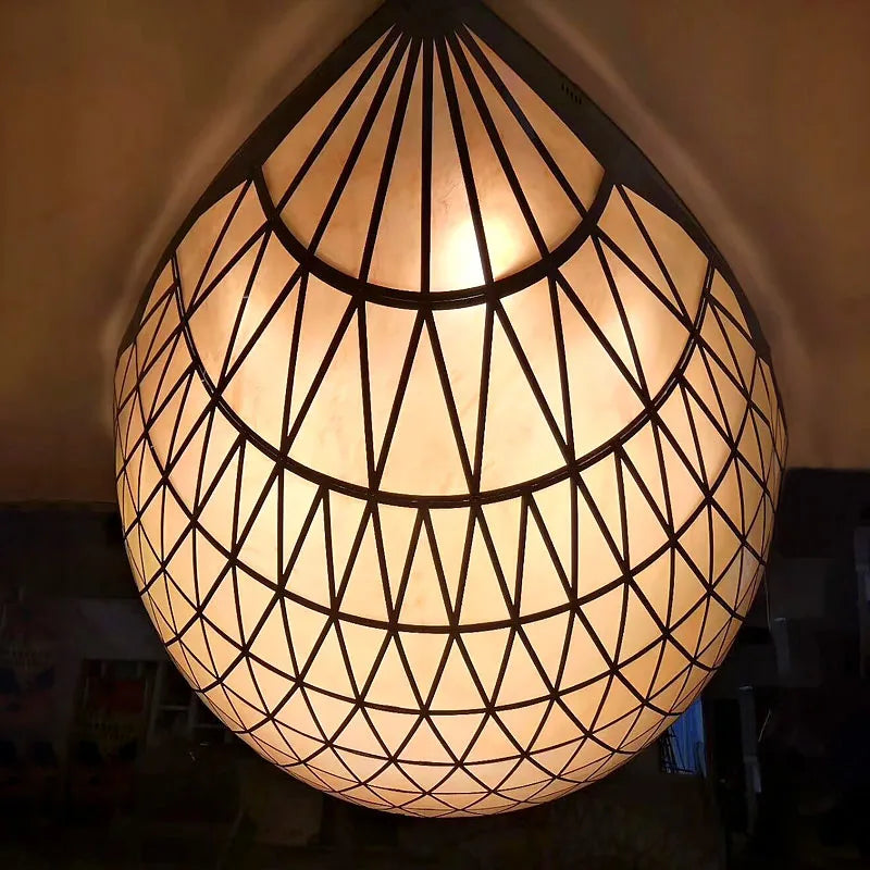 Hotel lobby acrylic chandelier engineering lamp banquet hall club luxury villa sales department lobby non-standard lighting