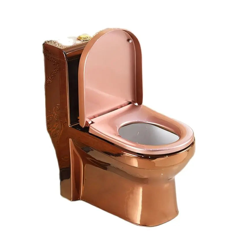 Household European-style rose gold toilet creative art bar pumping toilet super whirlpool color deodorant toilet
