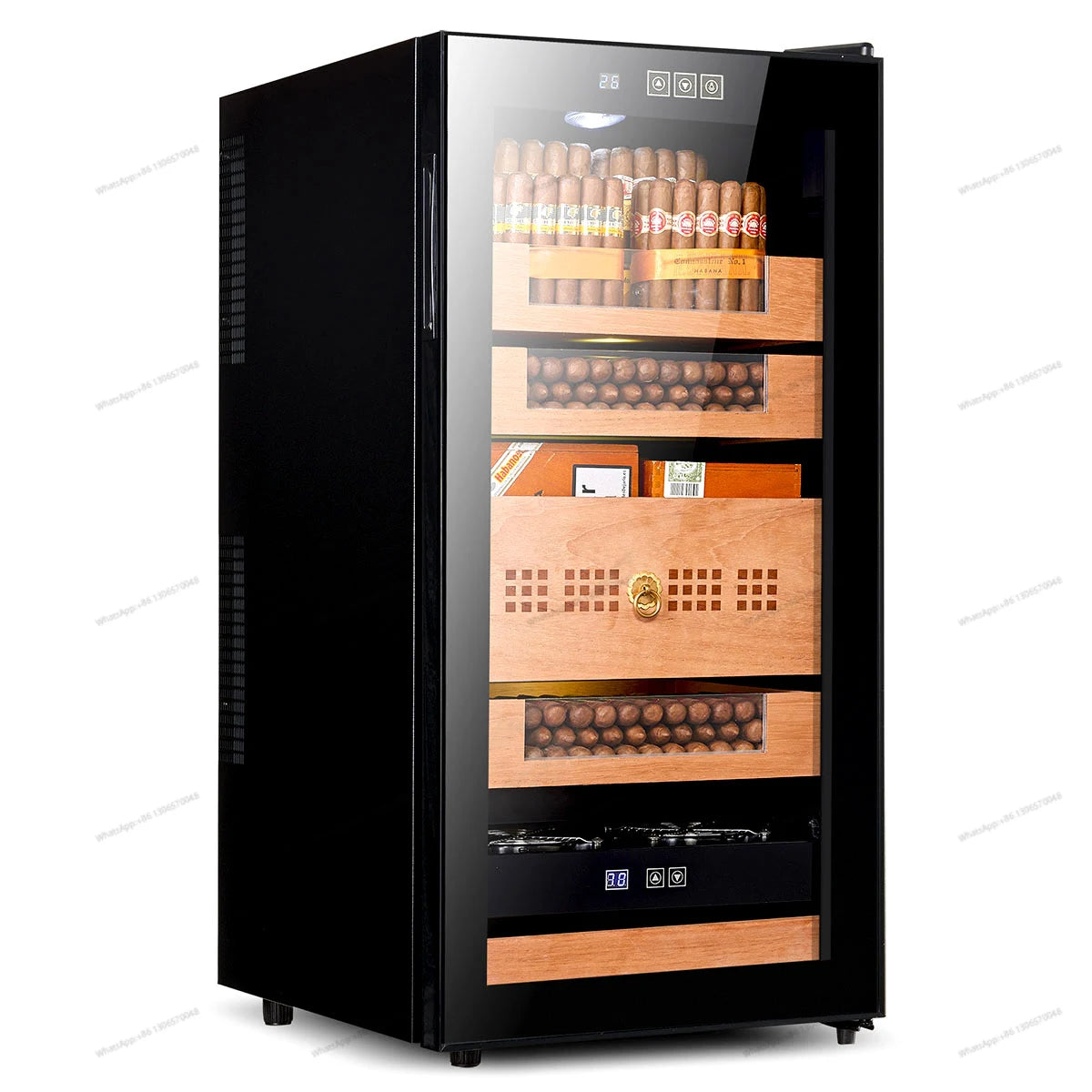 Household Smart Cigar Cabinet Electronic Constant Temperature and Humidity Household Small Cedar Wood Humidity Control