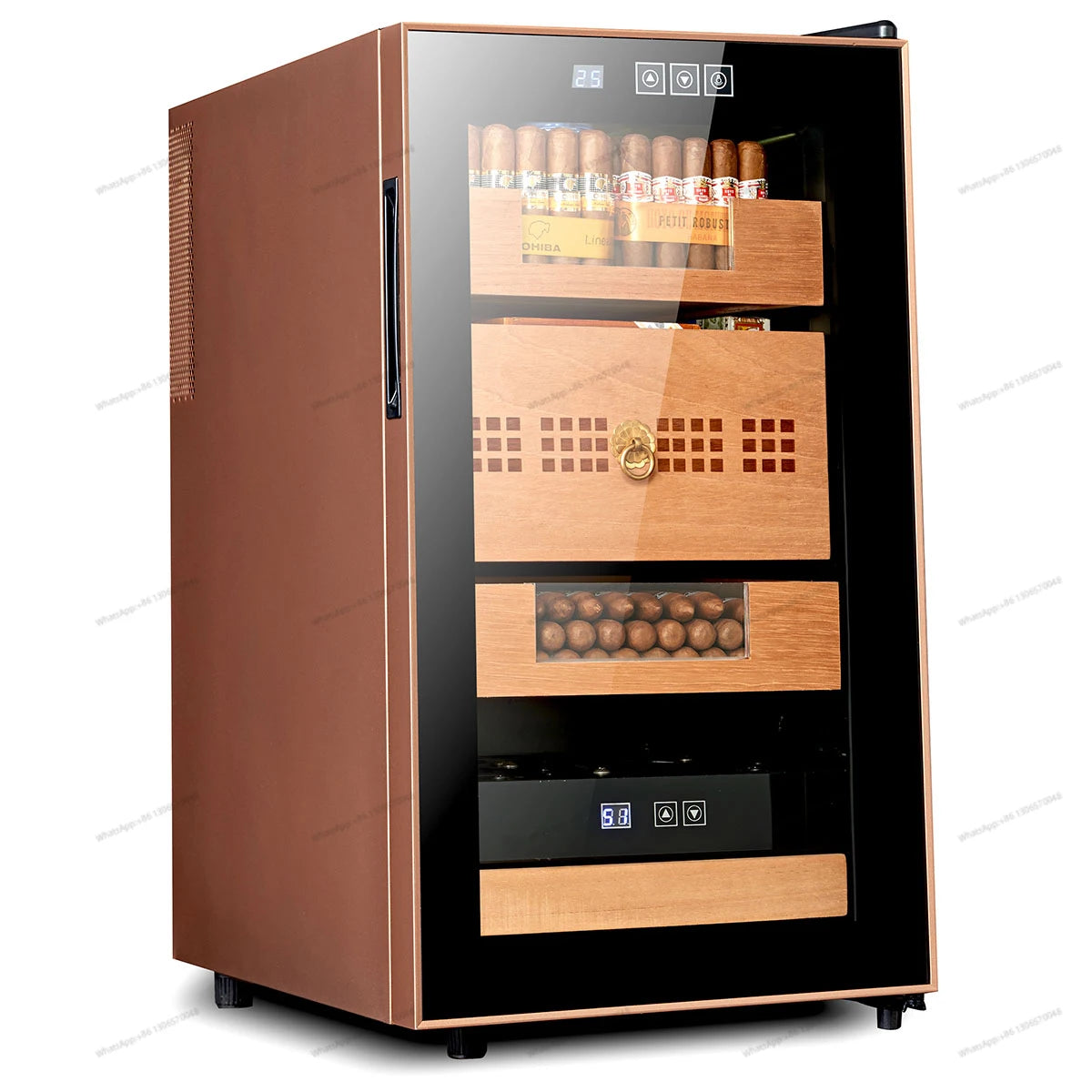 Household Smart Cigar Cabinet Electronic Constant Temperature and Humidity Household Small Cedar Wood Humidity Control