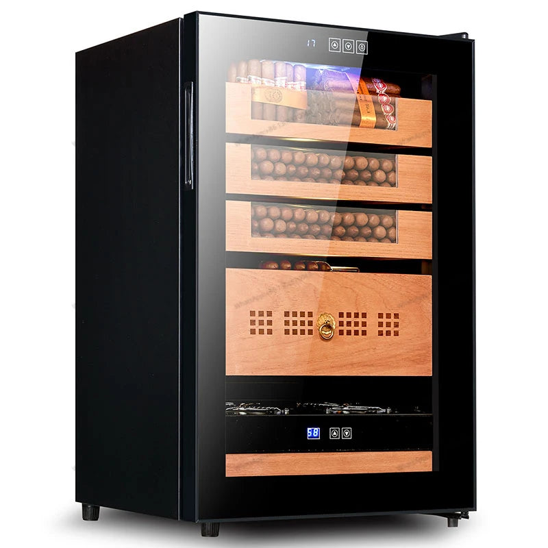 Household Smart Cigar Cabinet Electronic Constant Temperature and Humidity Household Small Cedar Wood Humidity Control